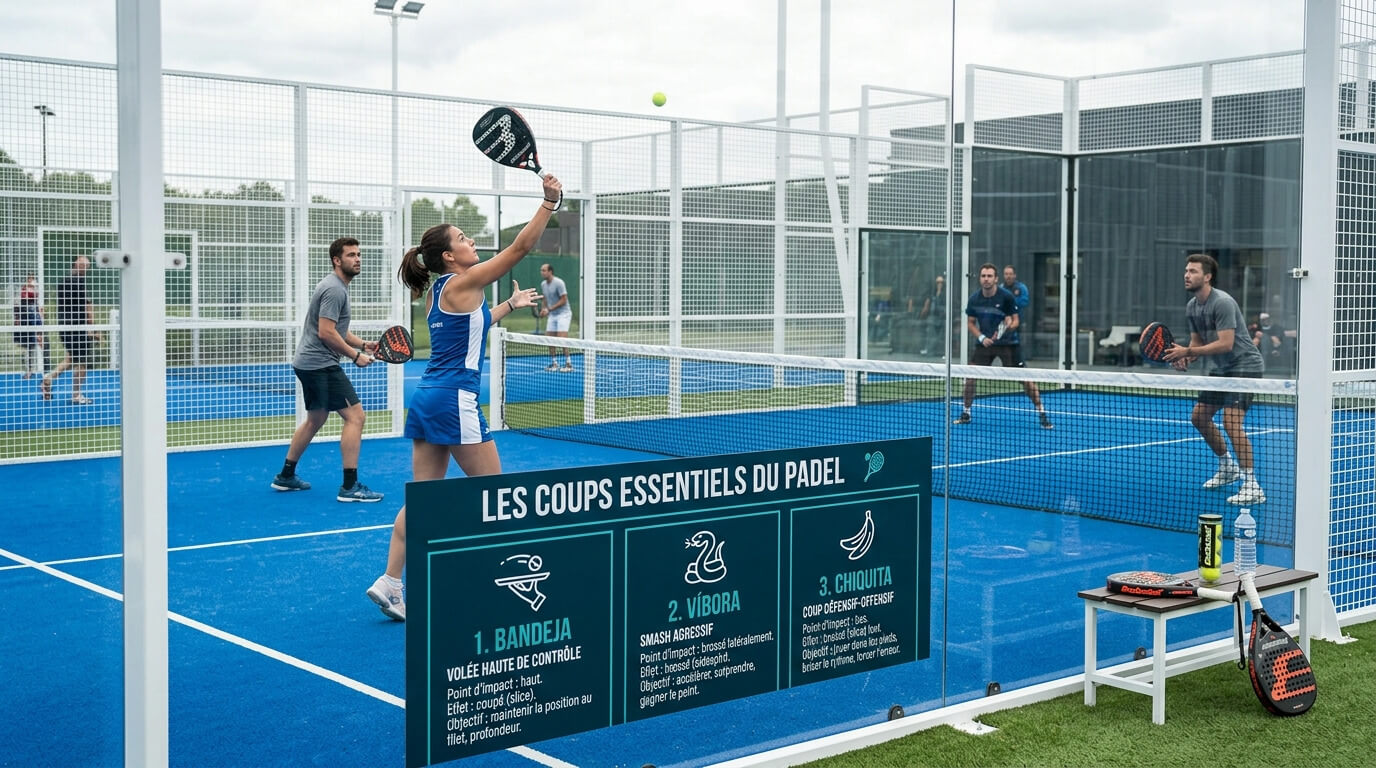 Bandeja, víbora, chiquita : les coups essentiels du padel