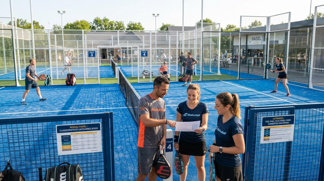Comprendre son niveau au padel : échelle, classements et catégories