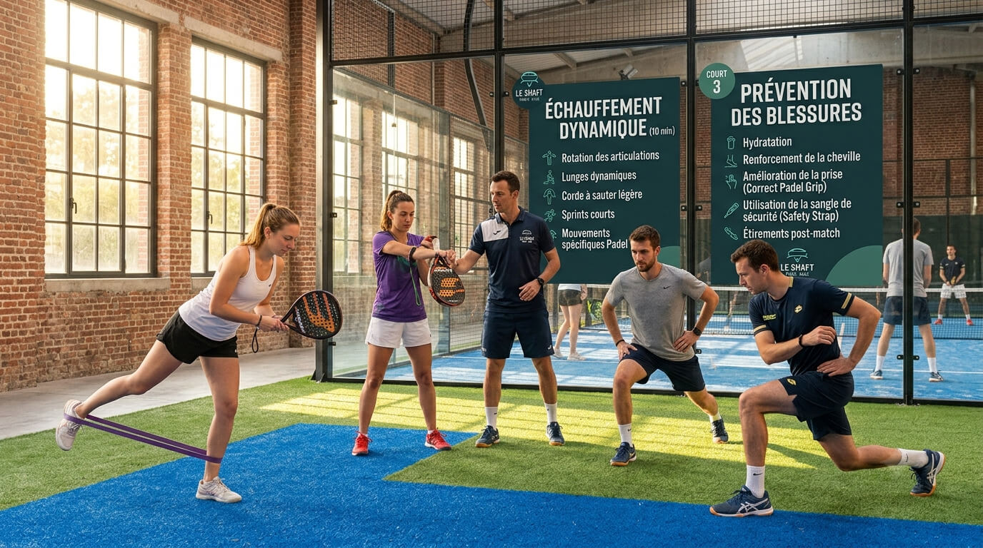 Échauffement et prévention des blessures au padel